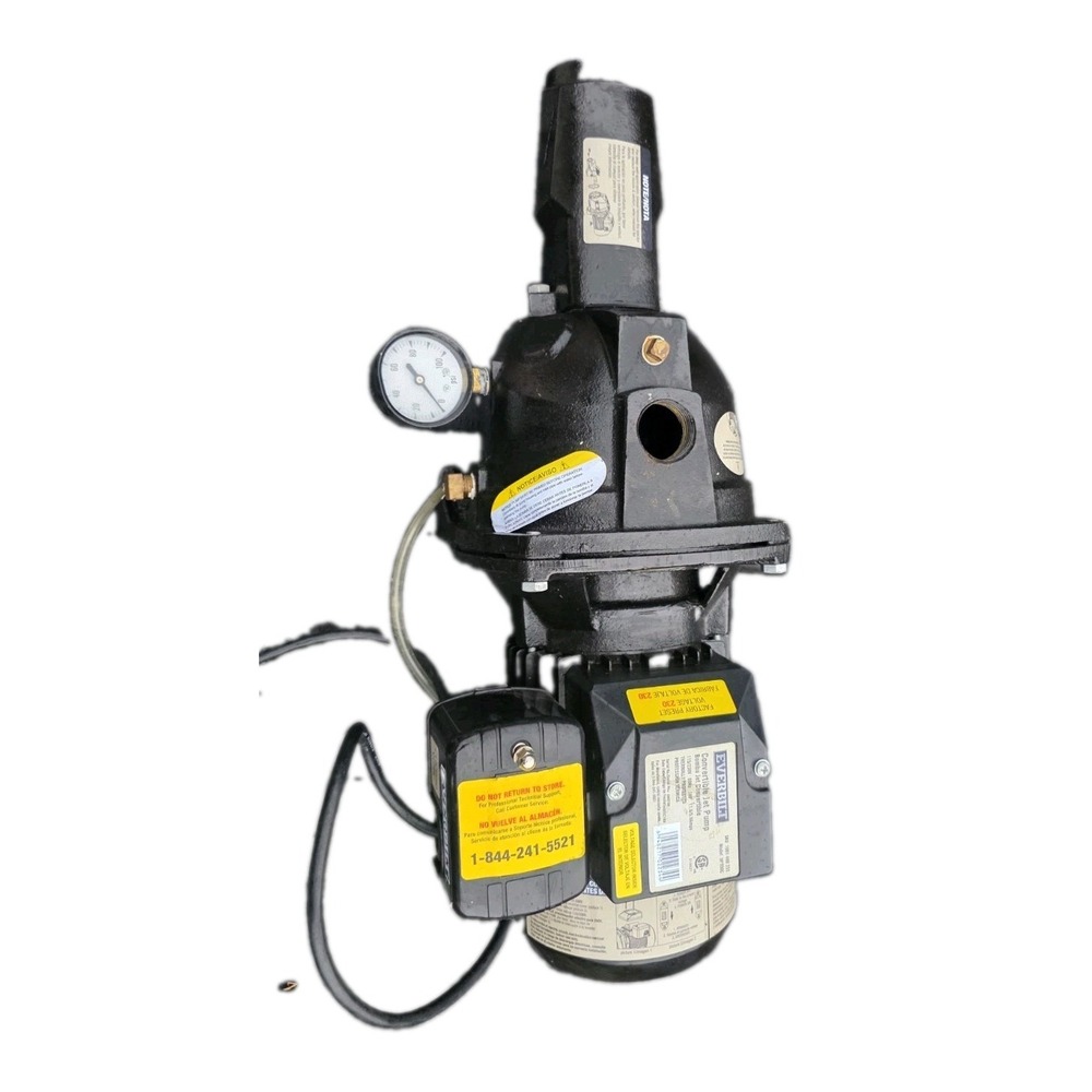 Everbilt DP550C Convertible Jet Pump 11 Gallon /Min.1 HP Cast-Iron 1001 480 255